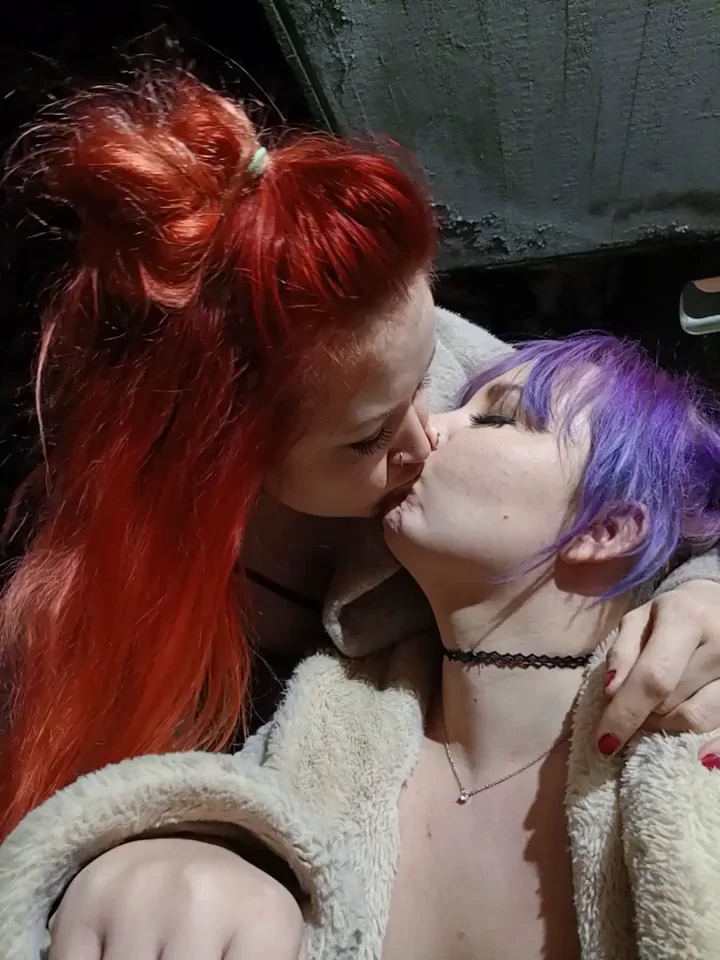 Fiery Red & Purple Hottie Lock Lips in 'Baby It's Cold Outside' Tease