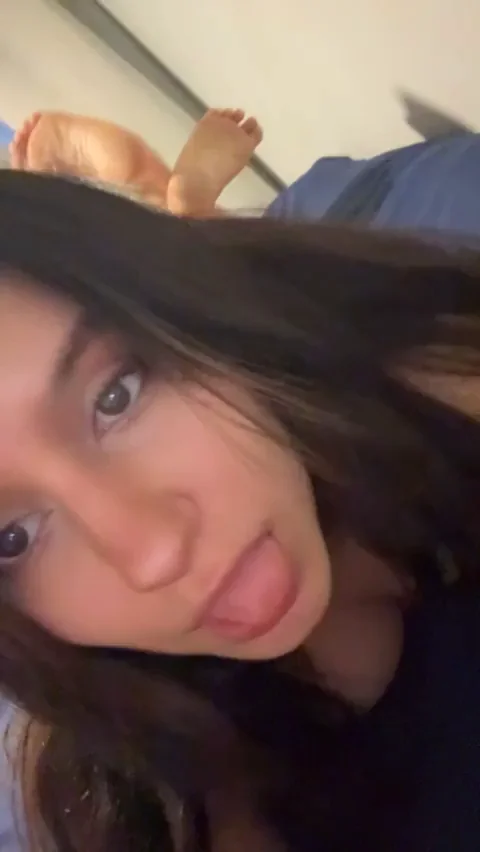 Heyyy 💦 Waiting for You Like This, Tongue Out & Ready 😘
