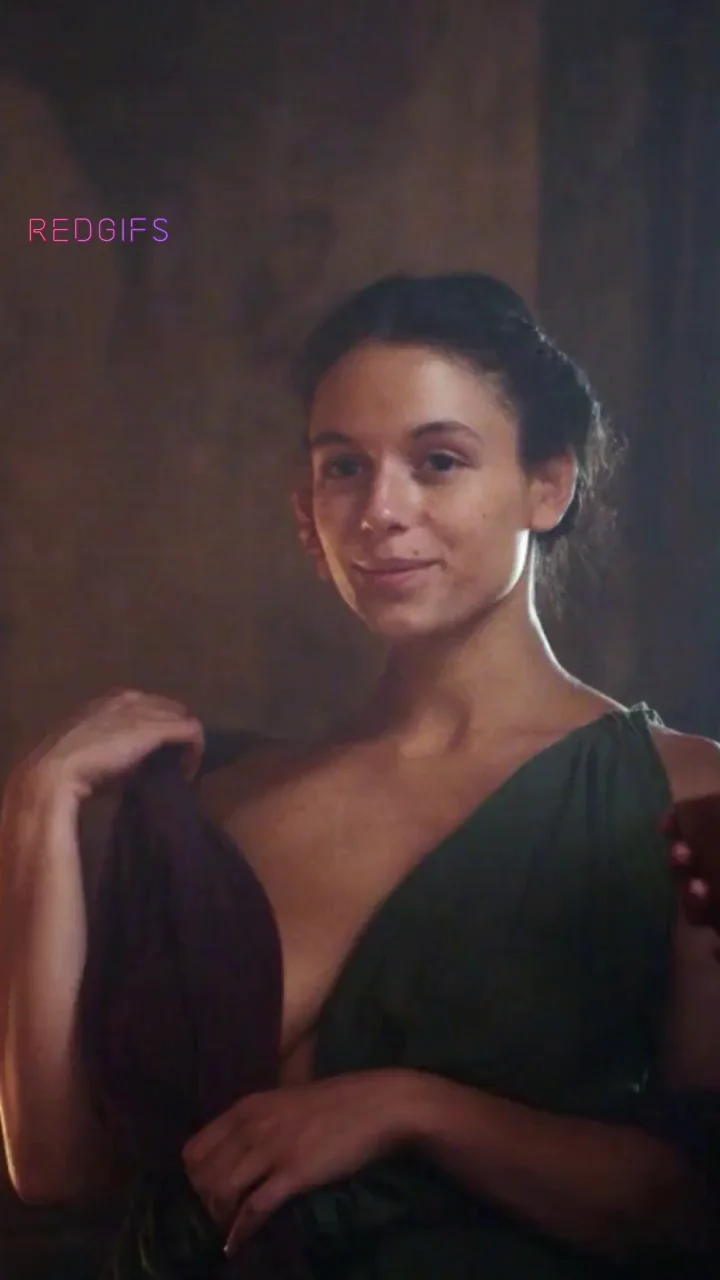 Alessandra Cramarossa Teases Massive Tits in Slipping Green Gown