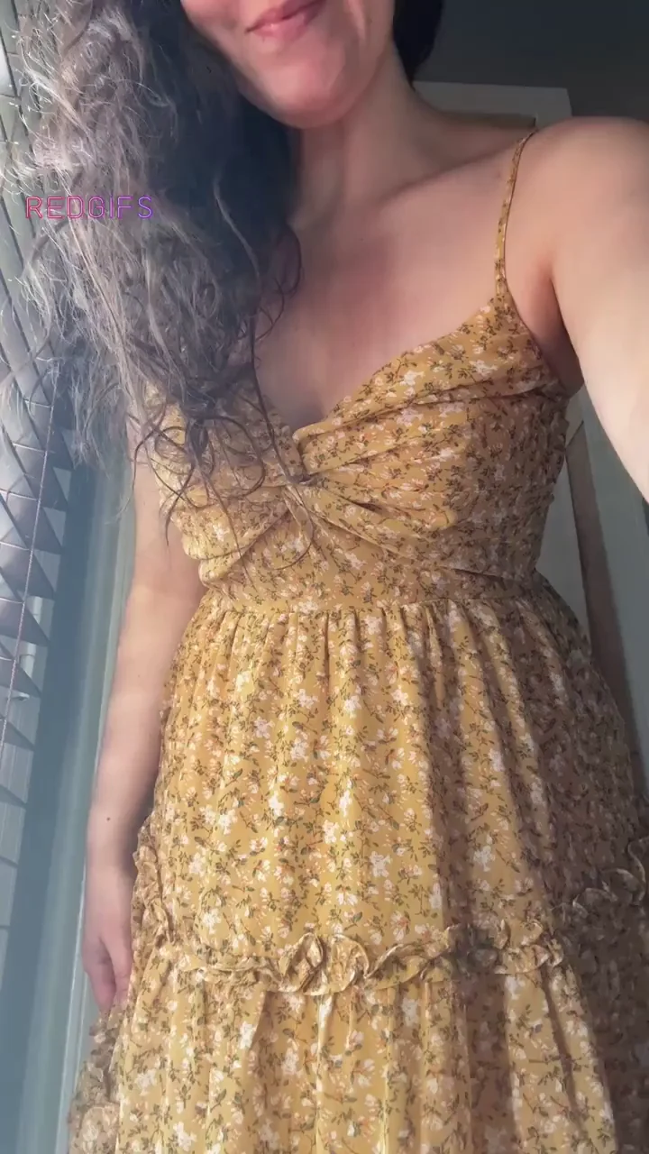 😈 Sundress Slut Bare Underneath Teasing Hard 🍑