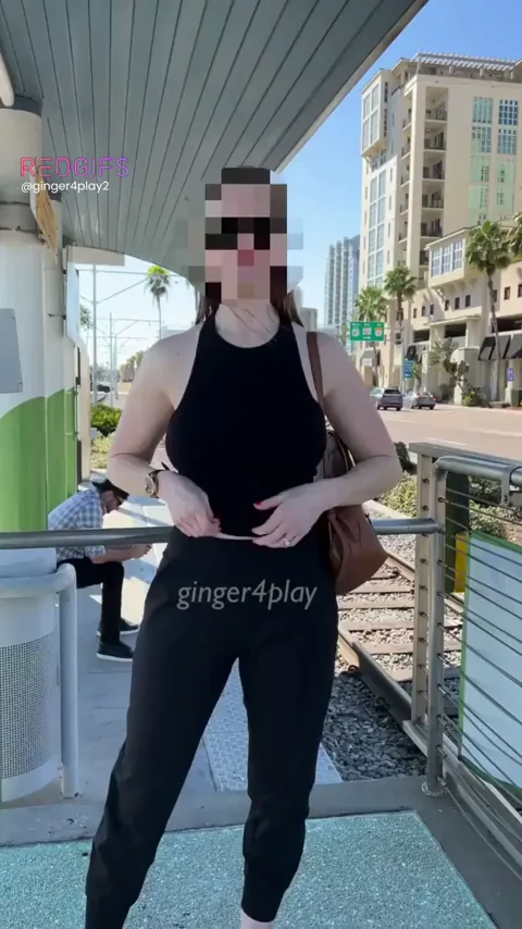 Train Platform Blowjob Thrill with Slutty Ginger