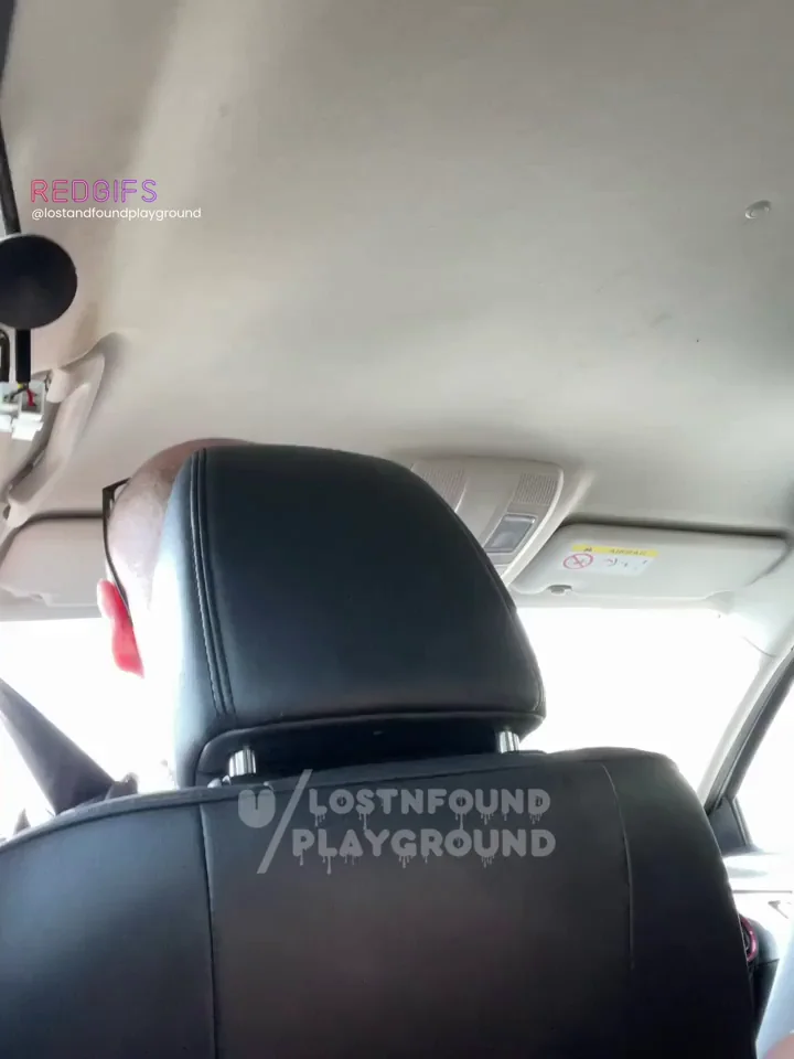 Bored Slut Spreads Pussy in Stuck Taxi Traffic Jam GIF