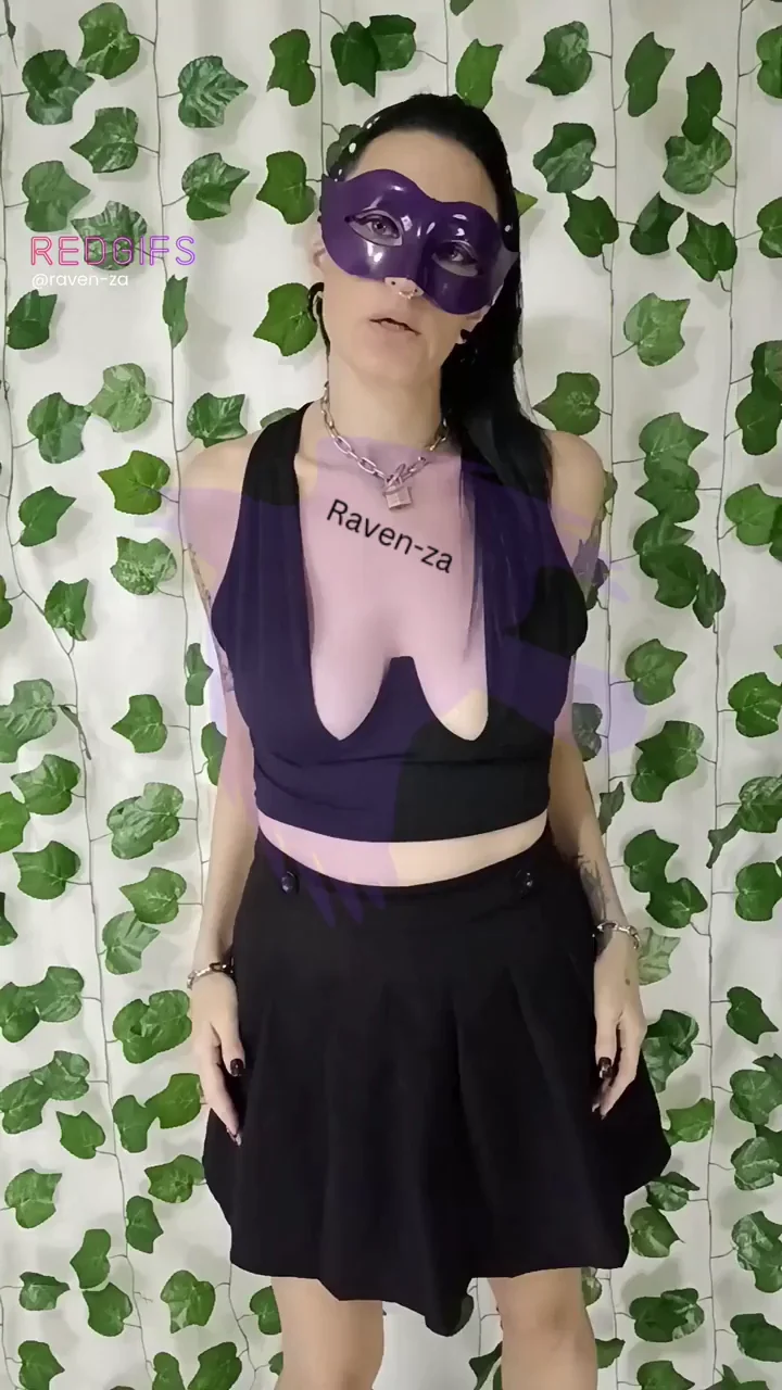 Perfect Slutty Top Tease: Purple Masked Minx in Sheer Tits-Out Glory