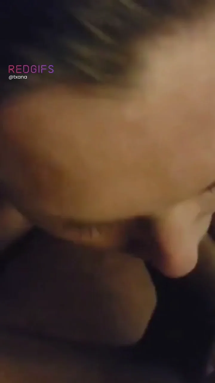 Sucked off the first guy, then gave the second guy a blowjob with a mouthful of cum