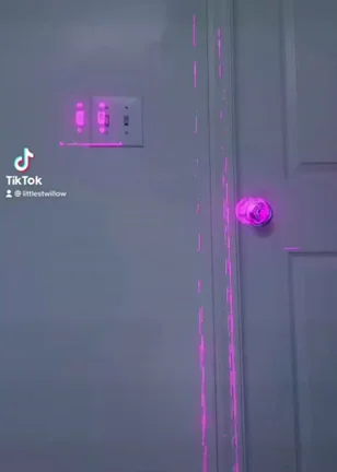 TikTok Slut Spins Tattoo Filter into Nude Glow Pussy Show 💦✨