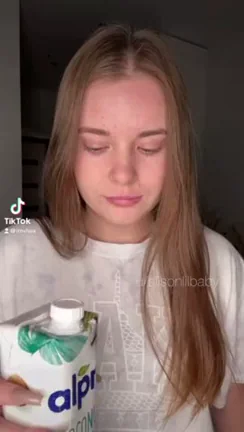 Slutty TikTok Chick's Insane Cum Drinking Skills 💦🥛😈