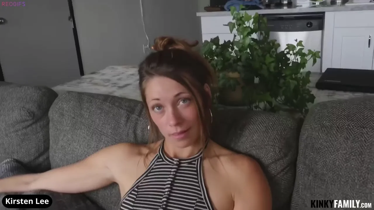 Kirsten Lee sucks her step bro off