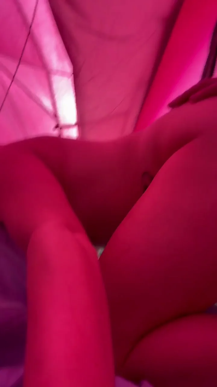 Festival Tent Slut Spreads Her Dripping Pink Pussy Wide