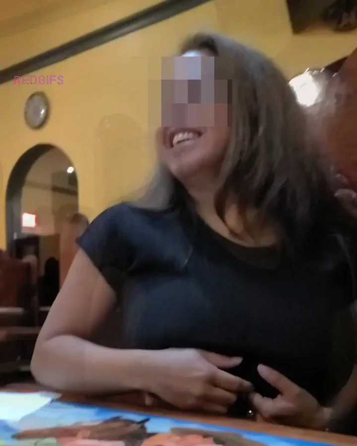Huge Titties Tease with Margaritas at the Bar