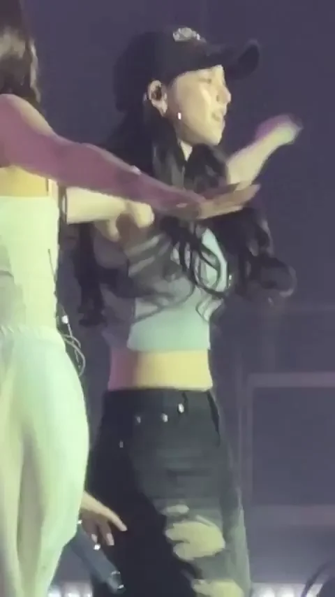 Karina's K-Pop Tease: Slutty Crop Top & Ripped Jeans Grind
