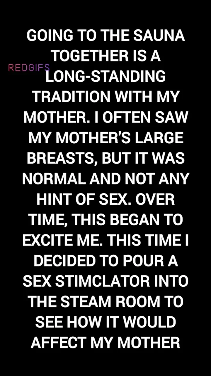 Mom noticed my boner in the sauna, but I didn’t expect her to deal with it like that