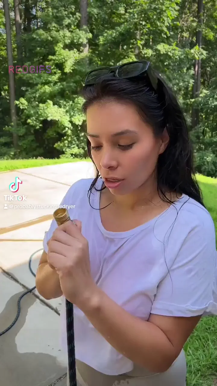 TikTok Thot Gets Soaked & Wild with Hose Spray 🥵💦