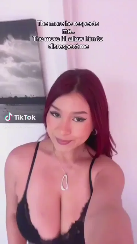Fiery Redhead Latina TikTok Thot Teases Massive Cleavage