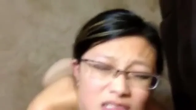 Those glasses give him a more sensual touch when seeing his face full of cum