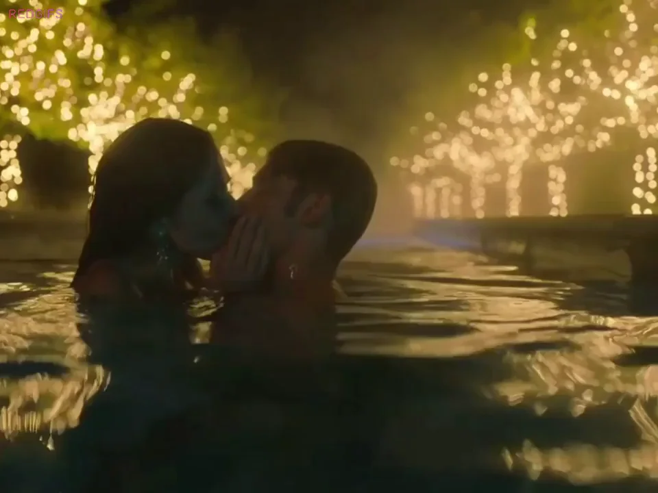 Sarah Shahi’s Steamy Sex/Life Pool Kiss Under Twinkling Lights