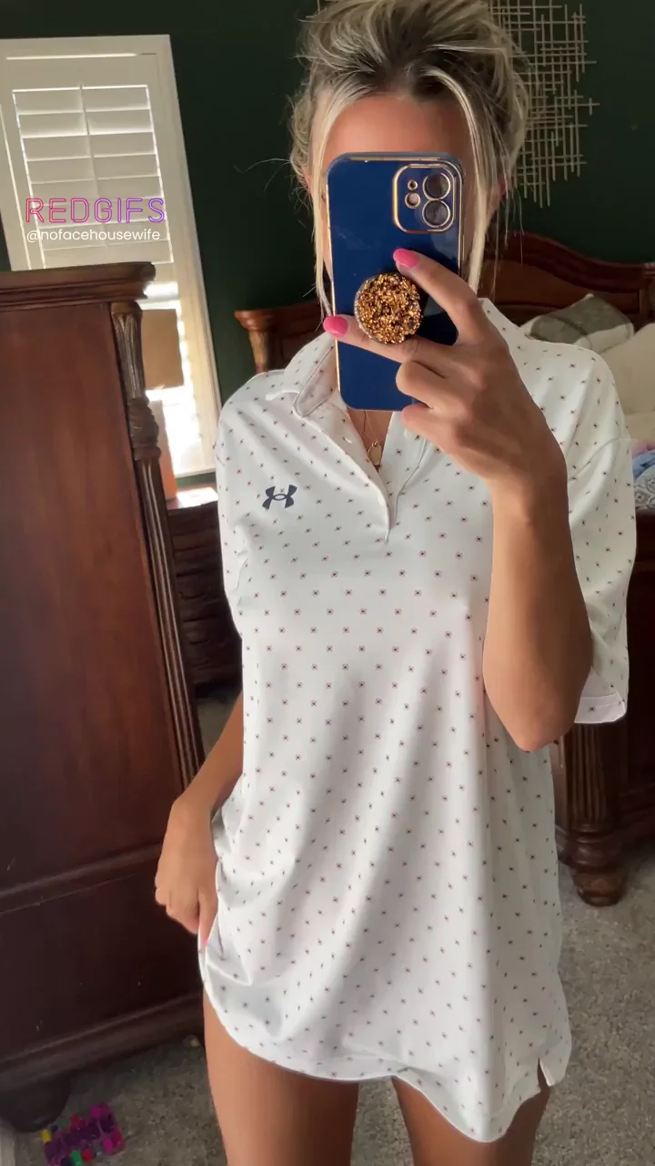 Busty Petite Golf Slut Teases in Tiny Shorts 😈⛳🍑