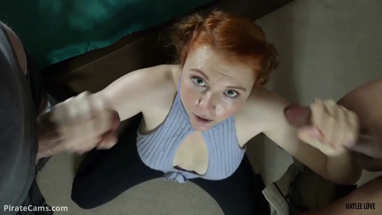 Redhead cumslut Haylee finishing two