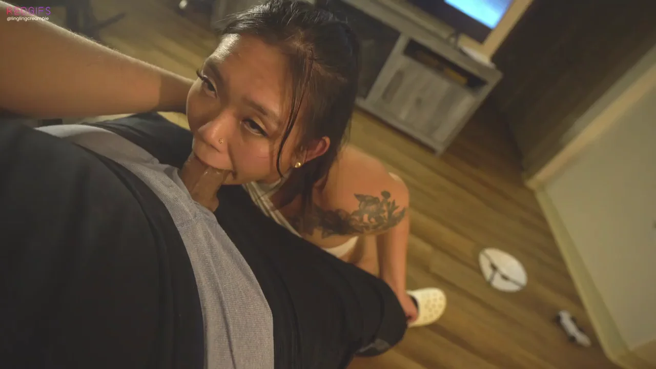 Neighbor's Thick Latino Dick Down My Throat 😈🍆💦