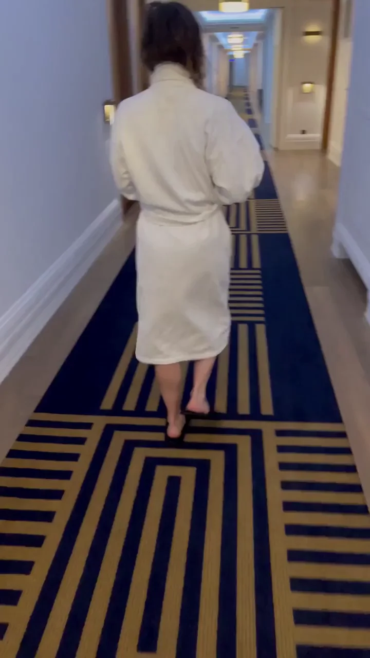 On my way to the hotel spa