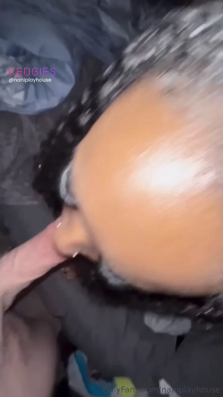 Ebony Babe Worships White Daddy's Thick Cock Tease