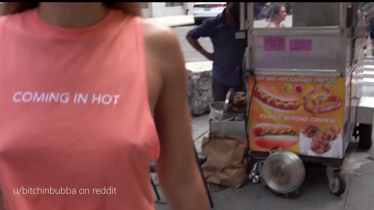 Dared to change my shirt on the busy sidewalk