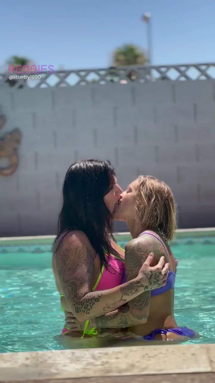 Morning swim kisses