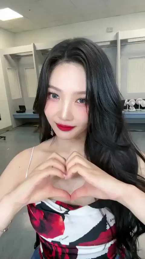 Joy's Heart-Melting Tease in Red Velvet Slutty Top 😍💋