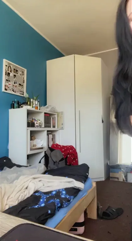 Caught Ya! Busty Babe Drops Top & Flashes Massive Tits in Cozy Bedroom Tease