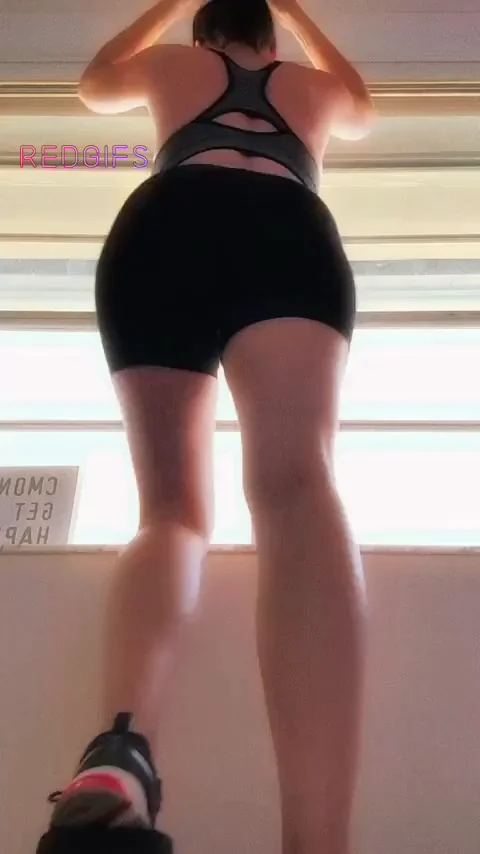 When your Step mom catches you watching her work out...