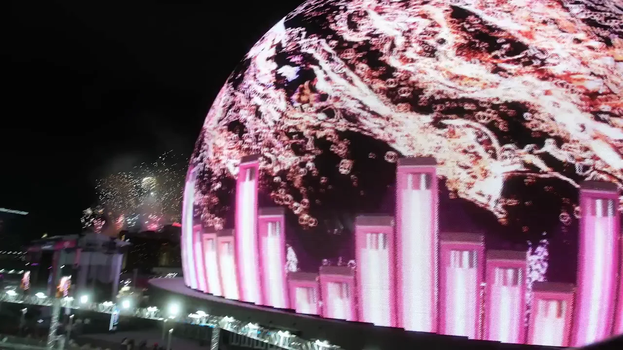 Slutty Tits Stealing the Show from Vegas Sphere
