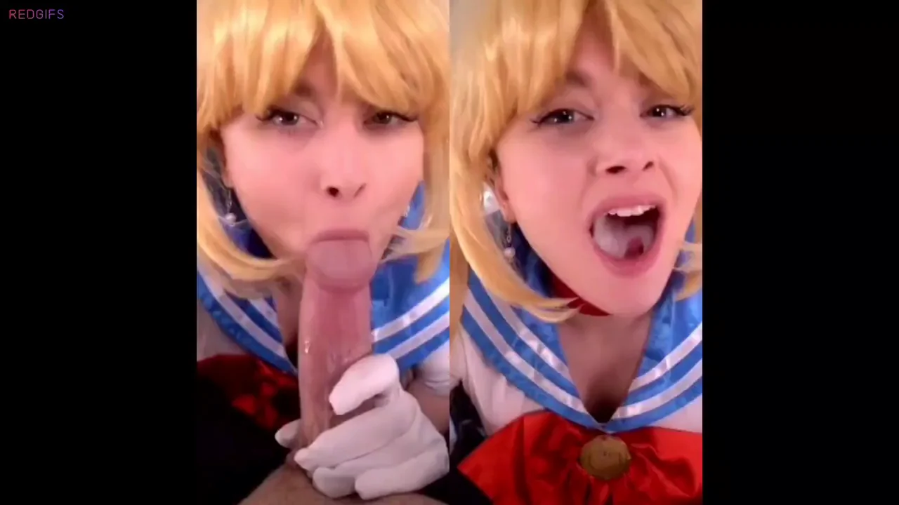 Sailor Moon is hungry for cum, so she sucks it out