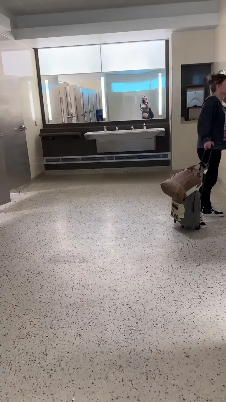 Pulling my tits out right in front of people but they never notice lol [gif]