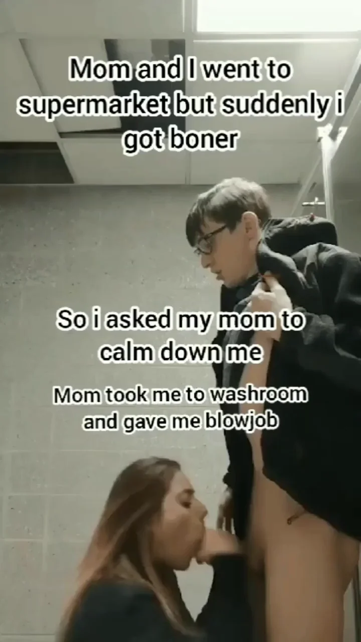 😈 Mom's Public Bathroom Boner Relief Blowjob 💦