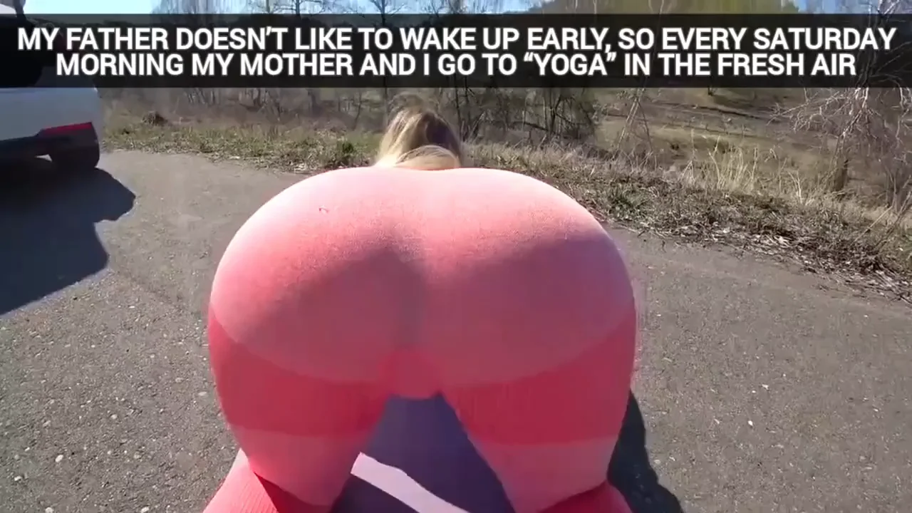 Every Saturday morning my mom and I go to outdoor yoga