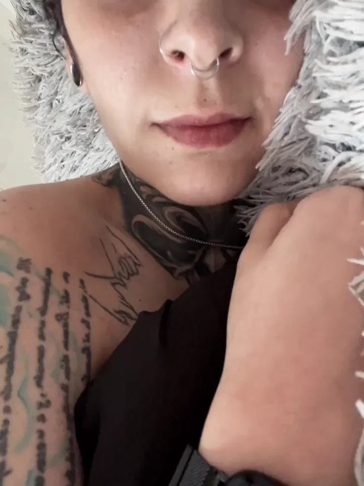 Naked & Horny Inked Slut Teases Tits 🔥💦