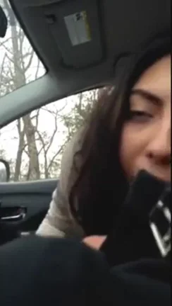 😘 Shy Brunette Slut Hesitantly Sucks Dick in Car & Gulps Cum 💦👅