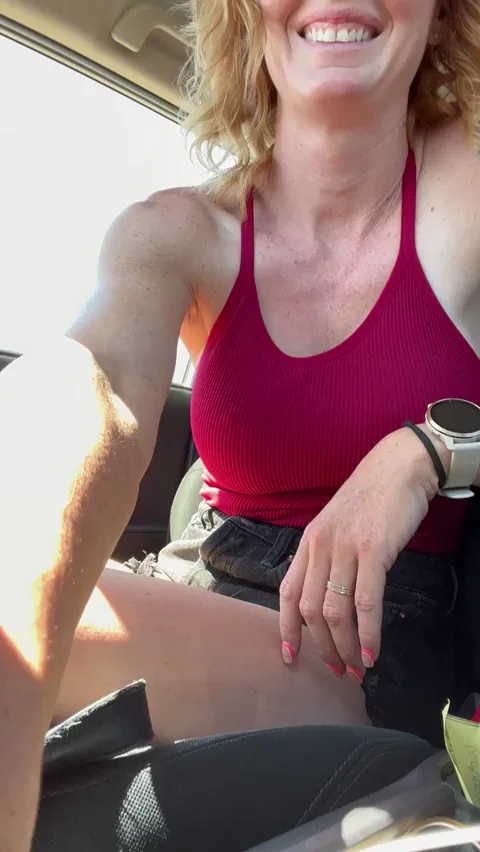🔥 Redhead Slut Spices Up Road Trip: Eyes on Road, Hands on Tits! 😈🚗