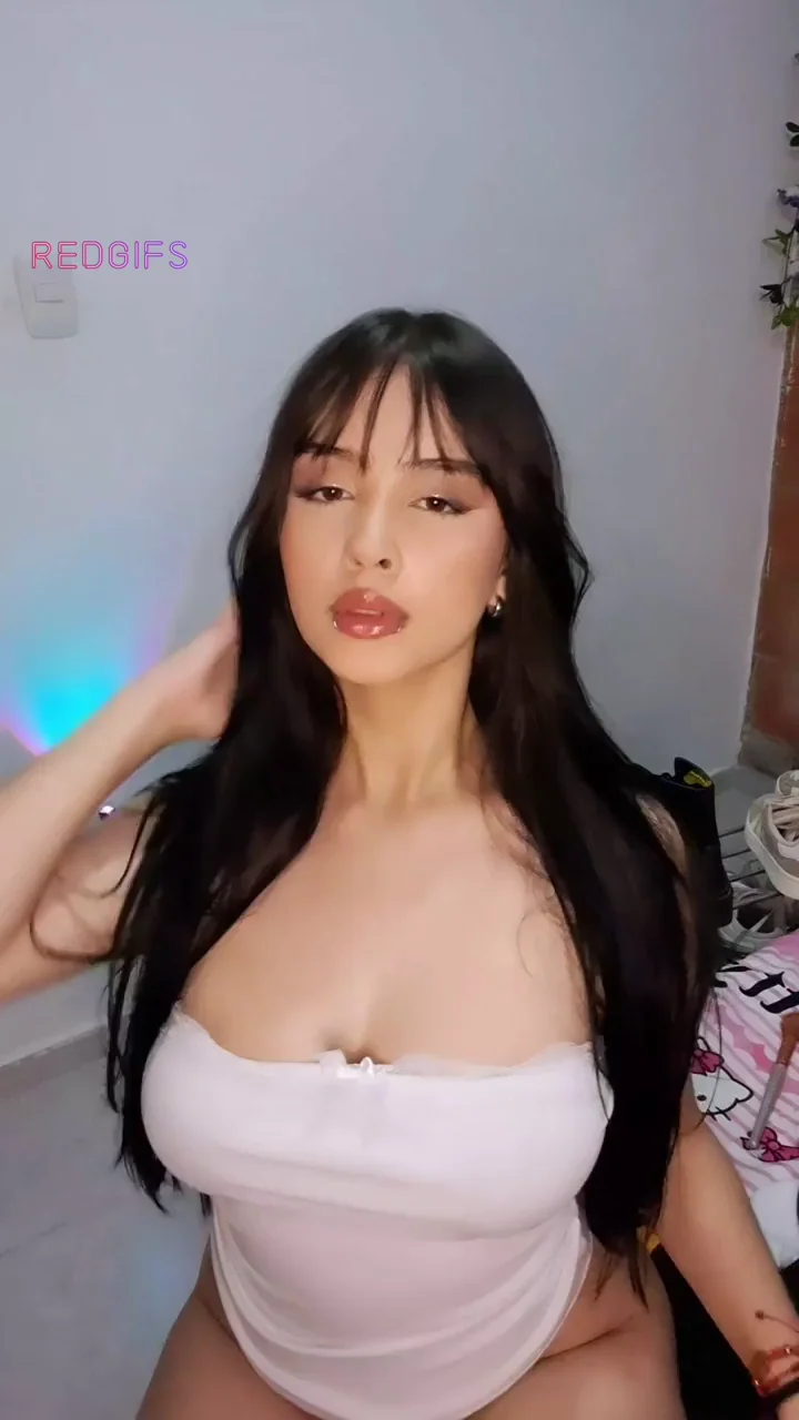 Shy 18yo Latina Teases Saggy Tits in Tight White Crop Top