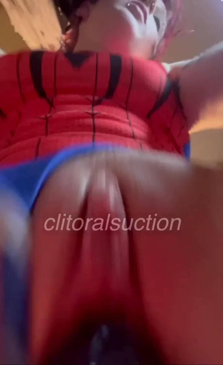 Petite Spider-Gwen Smothers You with Her Juicy Pussy Closeup
