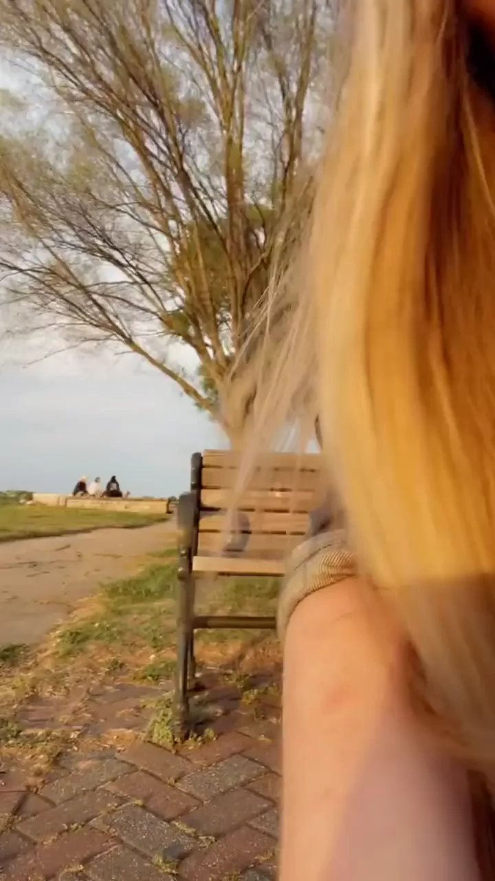 Park Bench Pussy Tease: Holding the Moan with Strangers Lurking