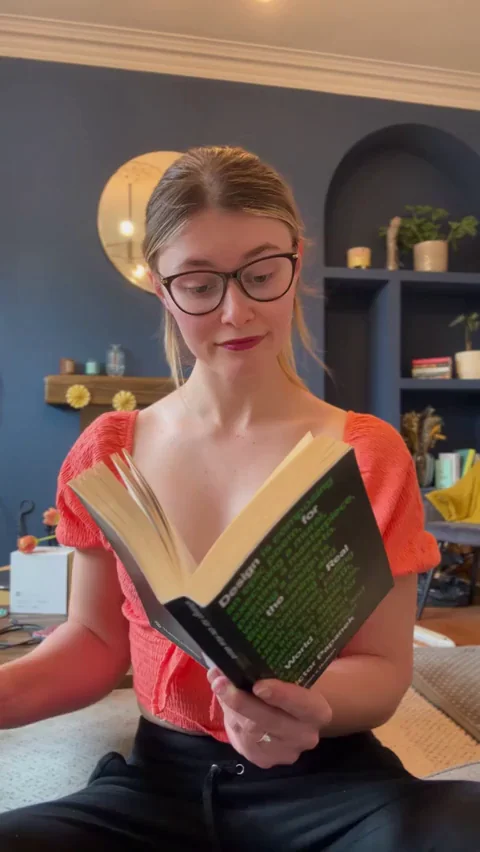 Nerdy British Bookworm Slut Sips Coffee with Tits Out