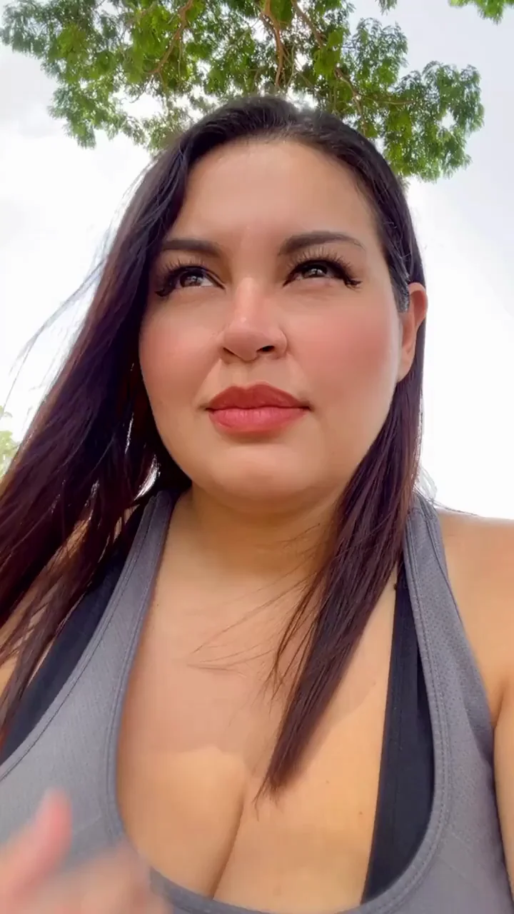 Thick Latina Tease Flaunts Massive Areolas & Juicy Cleavage Outdoors