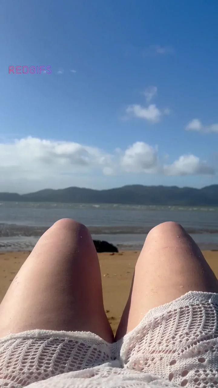 Peekaboo Pussy Tease: 39F Beach Slut Spreads Wide