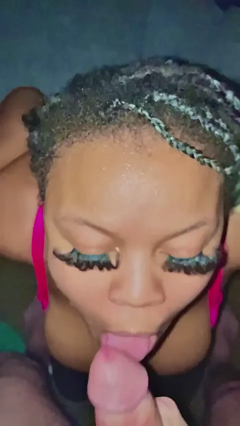 BBW Big Tits Blowjob Boobs Close Up Cumshot Ebony Facial Oral POV Porn GIF by seductivejaey