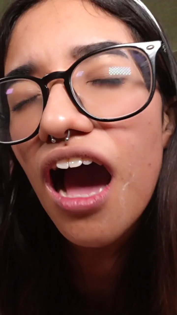 Nerdy Slut Moans Louder Than for Her Boyfriend Ever Could