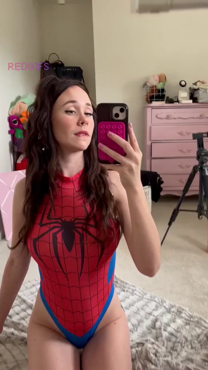 🔥 Would You Pound Me Suit On or Off? Spider-Gwen Tease 😈