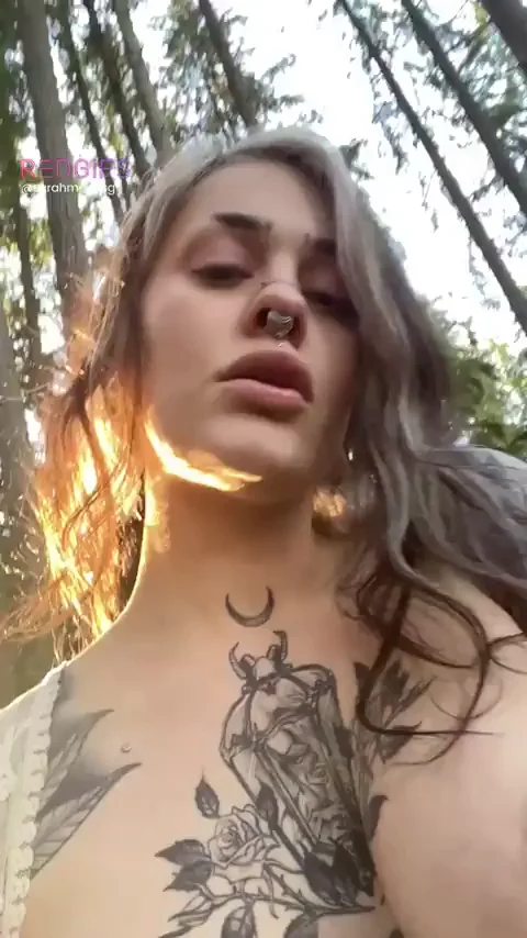 Just a horny milf in the forest