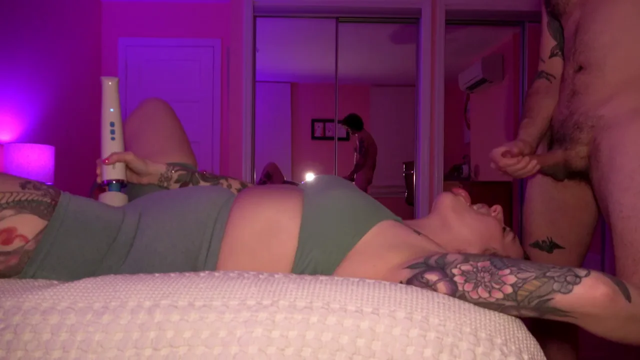 Edging myself while he cums is so hot