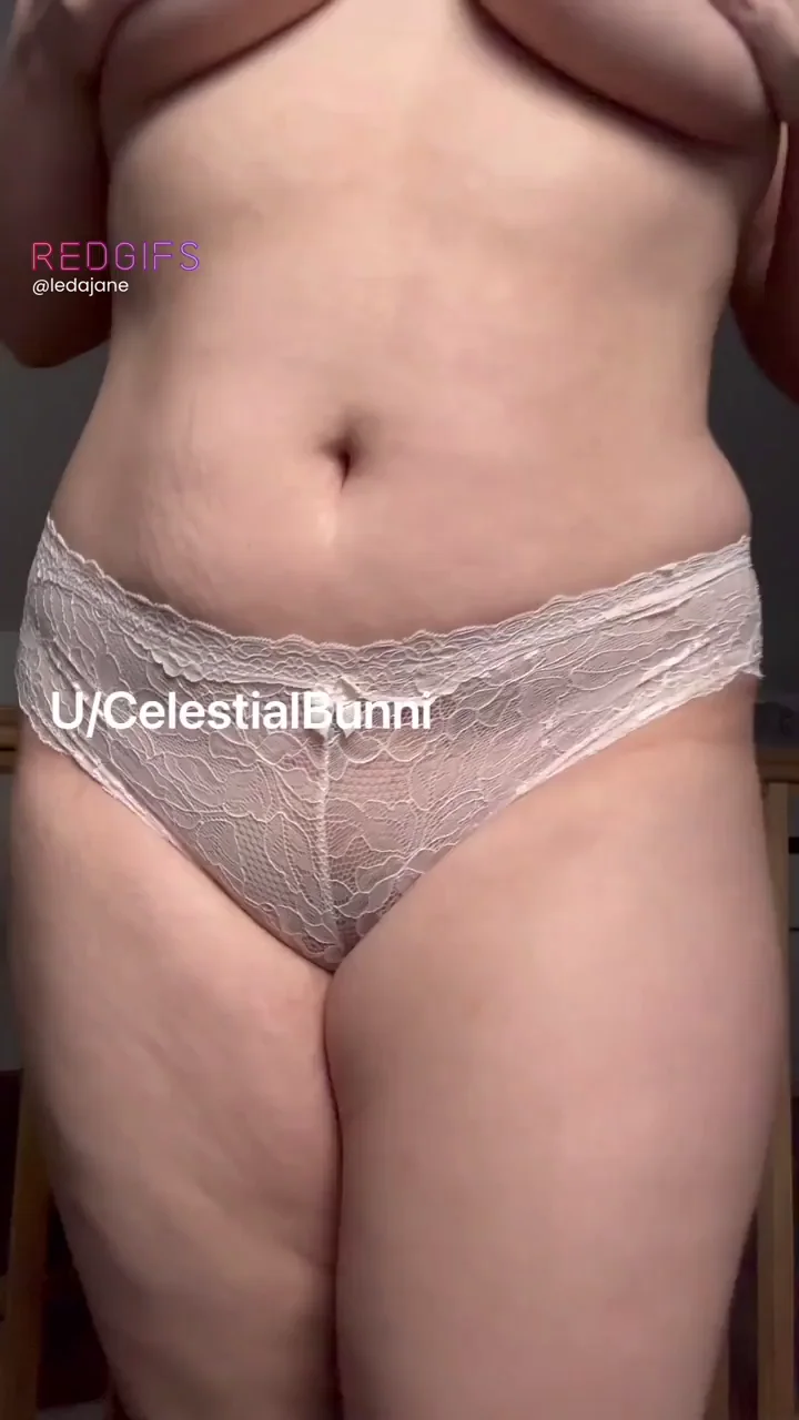 Thick Babe's Massive Tits and Lacy Panty Tease