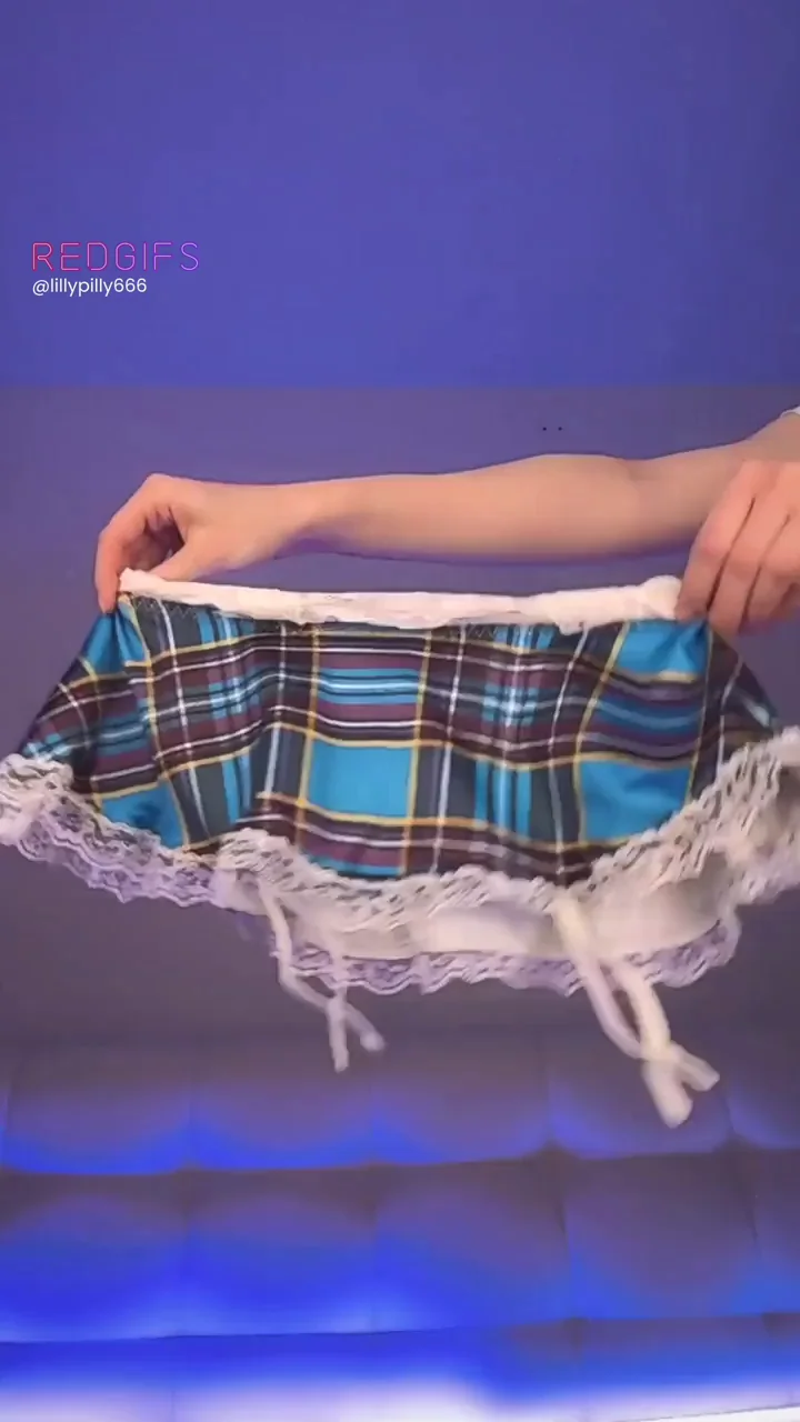 Am I a Cute Slut in This Tiny Plaid Skirt? 😈🍑